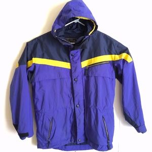 Vintage Mountain Goat Blue Yellow Stripe Jacket